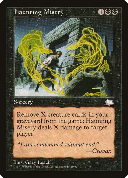 Douleur obsédante, carte Magic WTH 71 — extension Aquilon