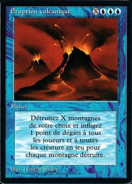 Eruption volcanique, carte Magic FBB 89 — extension Foreign Black Border