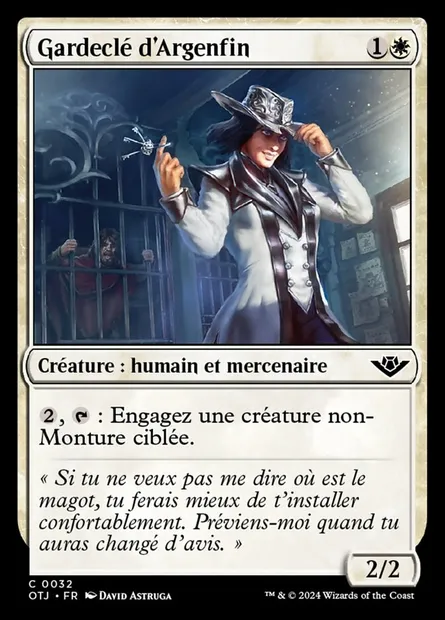 Gardeclé d'Argenfin, carte Magic OTJ 32 — extension Outlaws of Thunder Junction