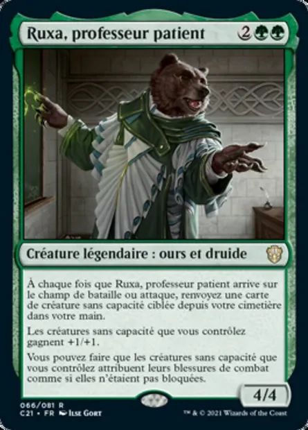 Ruxa, professeur patient, carte Magic C21 66 — extension Commander 2021