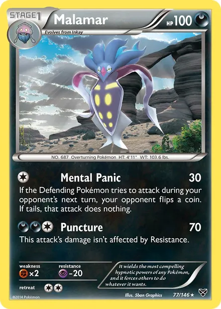 Malamar, Pokémon card XY 77 — XY set