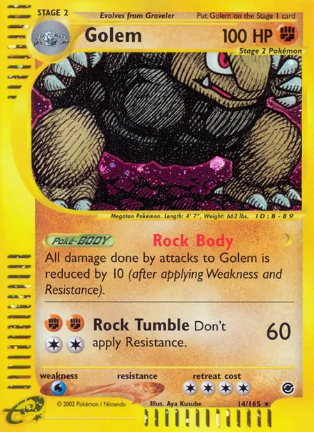 Golem, Pokémon card EX 14 — Expedition Base Set set
