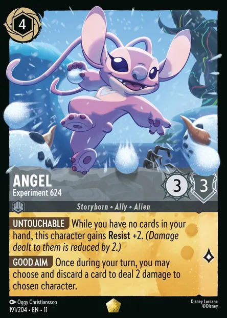 Angel - Experiment 624, Disney Lorcana card CH11-191 — Winterspell set