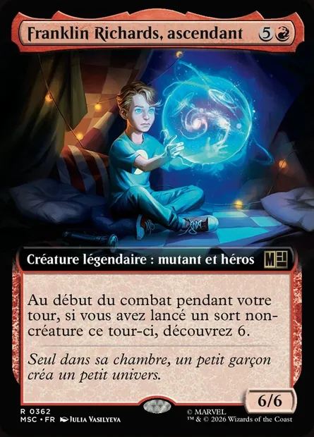 Franklin Richards, ascendant, carte Magic MSC 362 — extension Marvel Super Heroes Commander