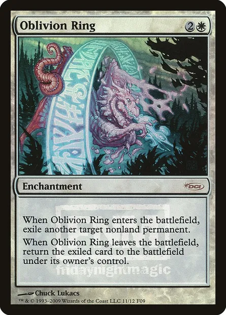 Oblivion Ring, Magic card F09 11 — Friday Night Magic 2009 set
