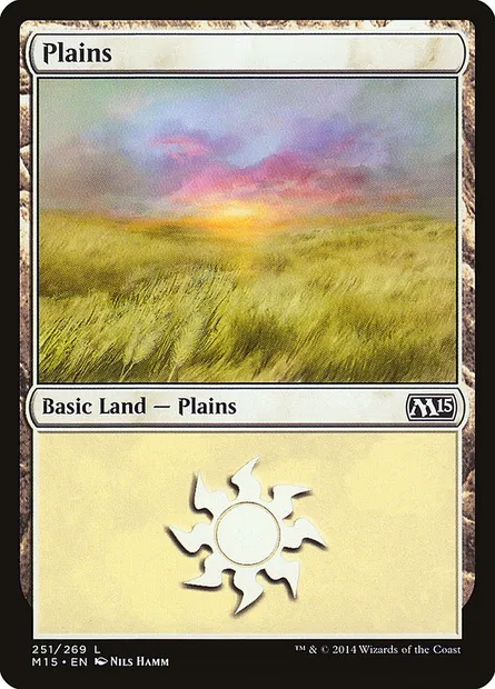 Plains, Magic card M15 251 — Magic 2015 set