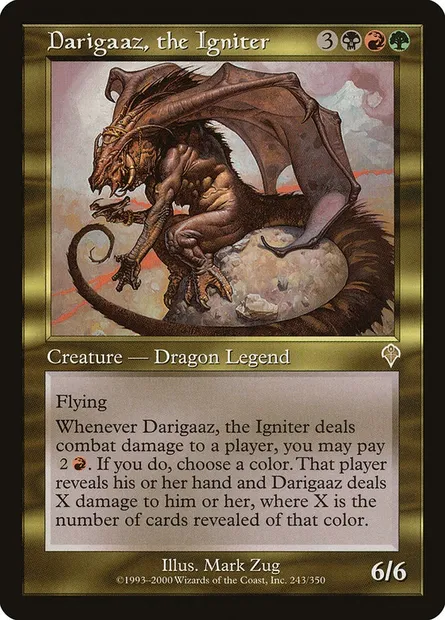 Darigaaz, the Igniter, Magic card INV 243 — Invasion set