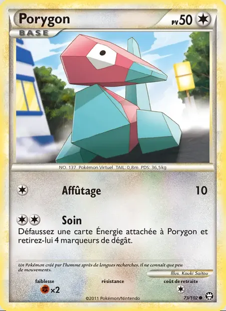 Porygon, carte Pokémon TM 73 — extension Triomphant