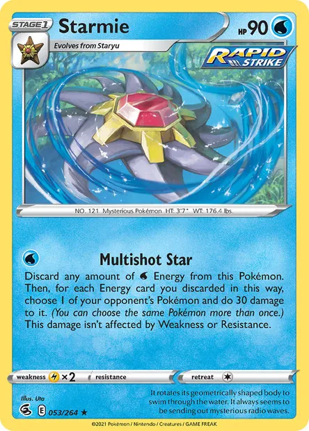 Starmie, Pokémon card FST 53 — Fusion Strike set