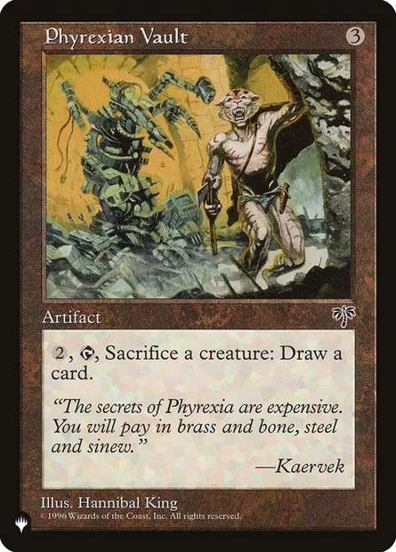 Phyrexian Vault, Magic card PLST MIR-316 — The List set