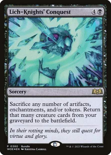 Lich-Knights' Conquest, Magic card WOE 380 — Wilds of Eldraine set