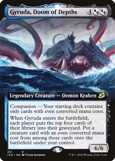 Gyruda, calamité des profondeurs, carte Magic IKO 351 — extension Ikoria: Lair of Behemoths