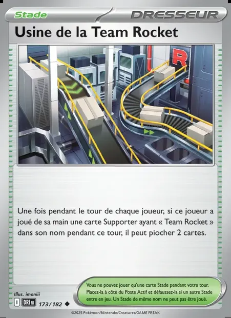 Usine de la Team Rocket, carte Pokémon DRI 173 — extension Rivalités Destinées