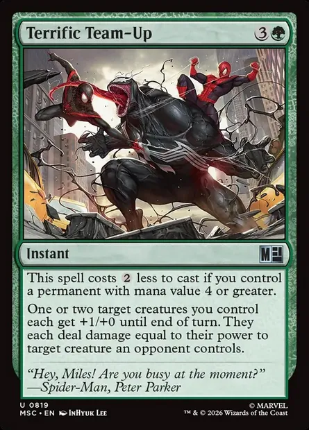 Terrific Team-Up, Magic card MSC 819 — Marvel Super Heroes Commander set
