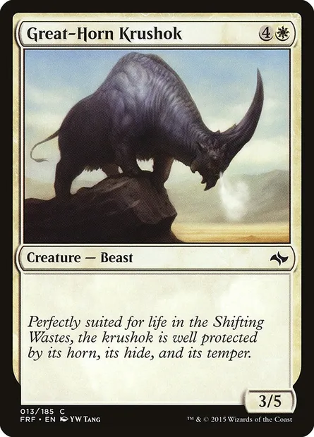 Great-Horn Krushok, Magic card FRF 13 — Fate Reforged set