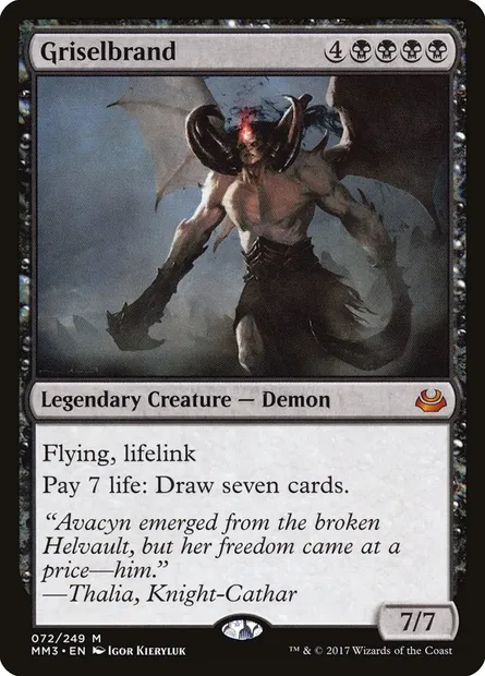 Griselbrand, Magic card MM3 72 — Modern Masters 2017 set