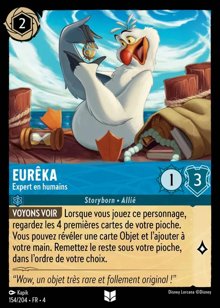 Eurêka - Expert en humains, carte Disney Lorcana CH4-154 — extension Le Retour d'Ursula