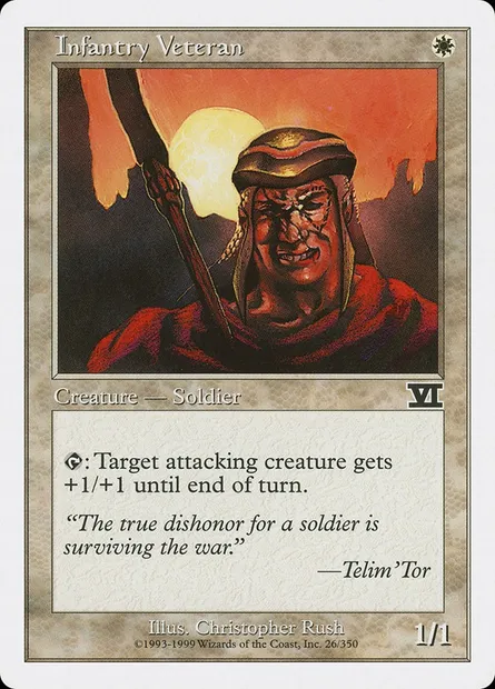 Infantry Veteran, Magic card 6ED 26 — Classic Sixth Edition set