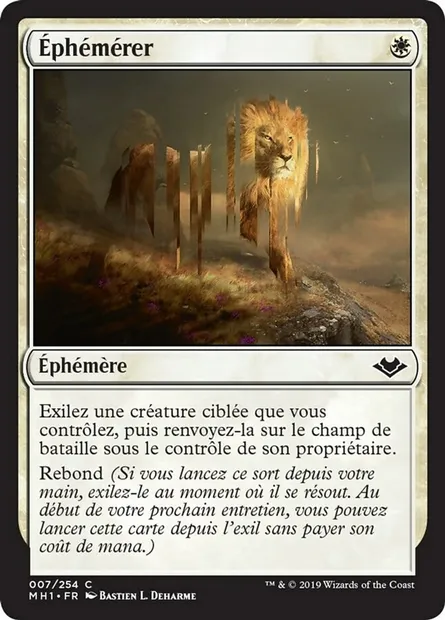 Éphémérer, carte Magic MH1 7 — extension Horizons du Modern