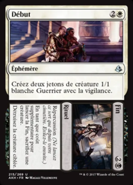 Début // Fin, carte Magic AKH 215 — extension Amonkhet