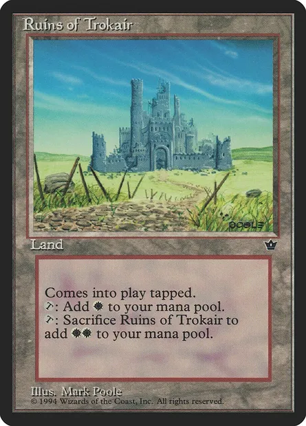 Ruines de Trokair, carte Magic FEM 100 — extension Fallen Empires