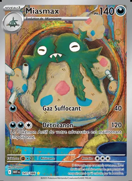 Miasmax, carte Pokémon WHT 141 — extension Flamme Blanche