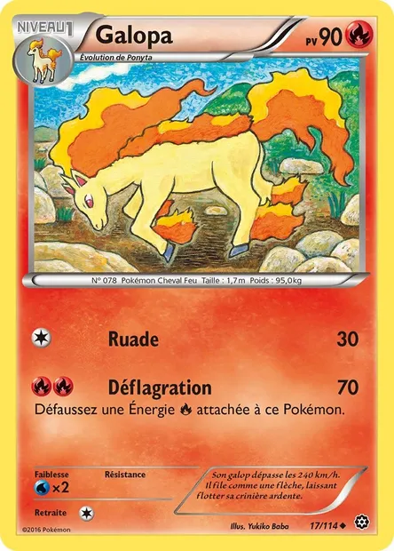 Galopa, carte Pokémon STS 17 — extension Offensive Vapeur