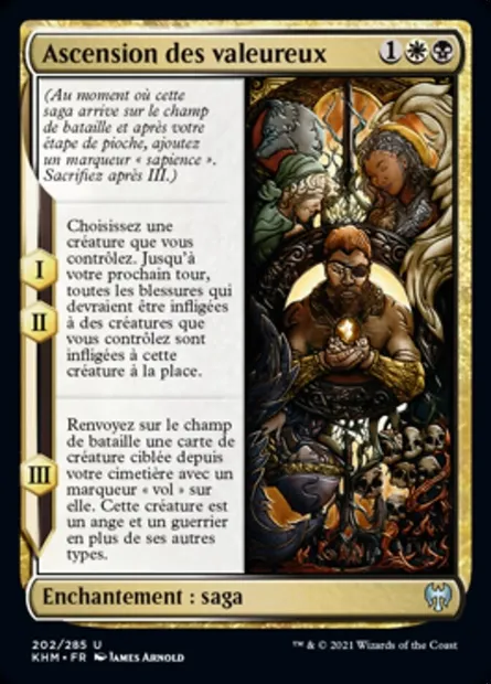 Ascension des valeureux, carte Magic KHM 202 — extension Kaldheim