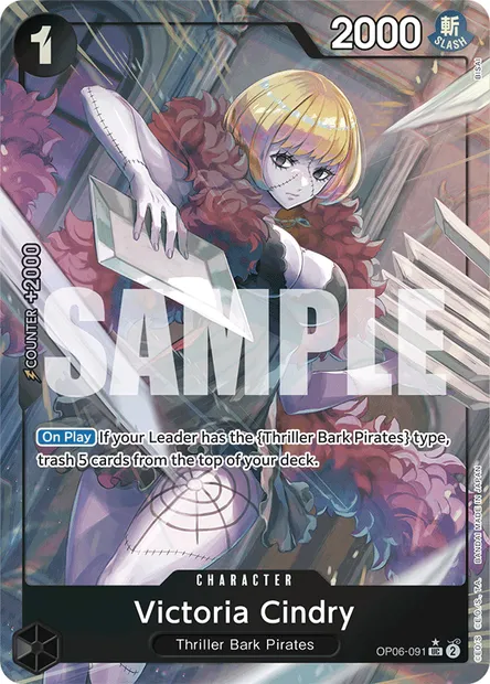 Victoria Cindry, One Piece card OP06-091 — WINGS OF THE CAPTAIN set