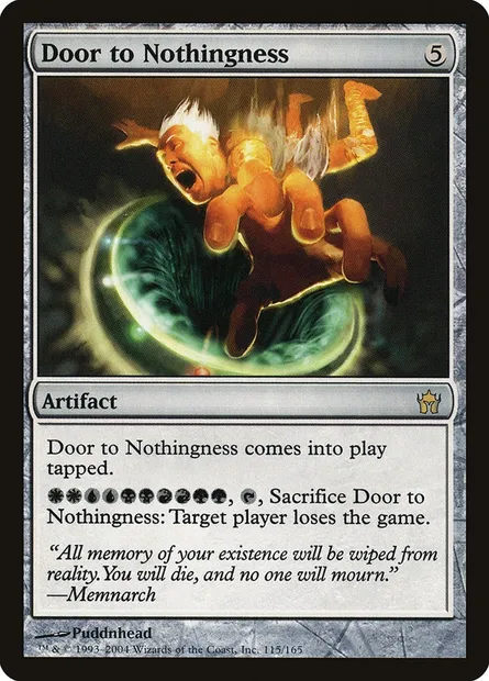 Door to Nothingness, Magic card 5DN 115 — Fifth Dawn set