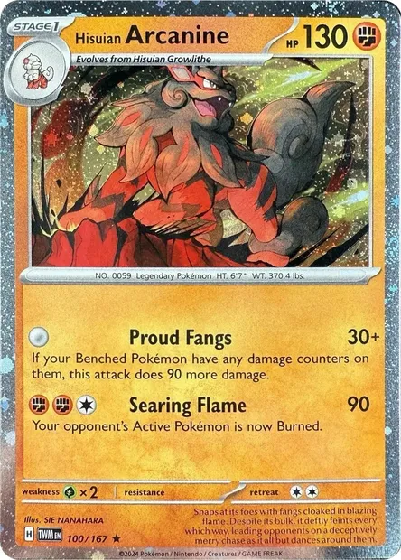 Arcanin de Hisui, carte Pokémon TDX 100-3 — extension Theme Deck & Blisters Exclusives