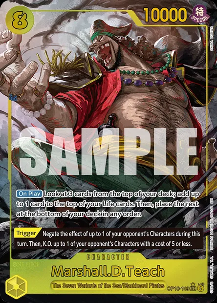 Marshall.D.Teach, One Piece card OP16-119 — THE TIME OF BATTLE set