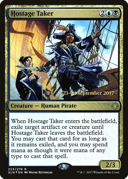 Hostage Taker, Magic card PXLN 223s — Ixalan Promos set