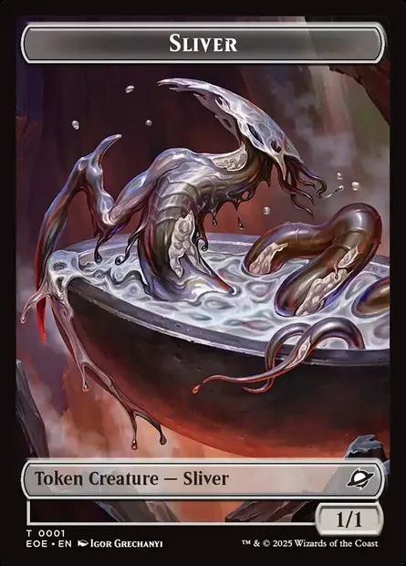 Sliver, carte Magic TEOE 1 — extension Edge of Eternities Tokens