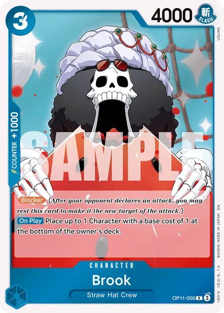 Brook, One Piece card OP11-056 — A FIST OF DIVINE SPEED set
