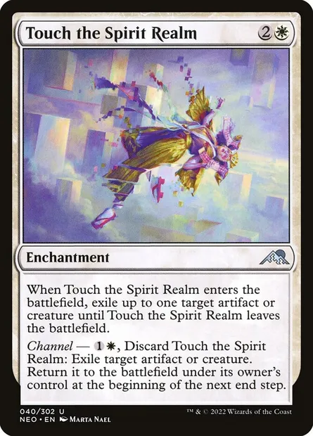 Touch the Spirit Realm, Magic card NEO 40 — Kamigawa: Neon Dynasty set