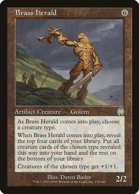 Brass Herald, Magic card APC 133 — Apocalypse set
