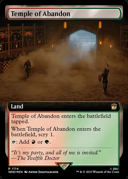Temple of Abandon, Magic card WHO 1114 — Doctor Who set