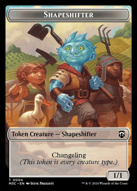 Changeforme, carte Magic TM3C 4 — extension Modern Horizons 3 Commander Tokens