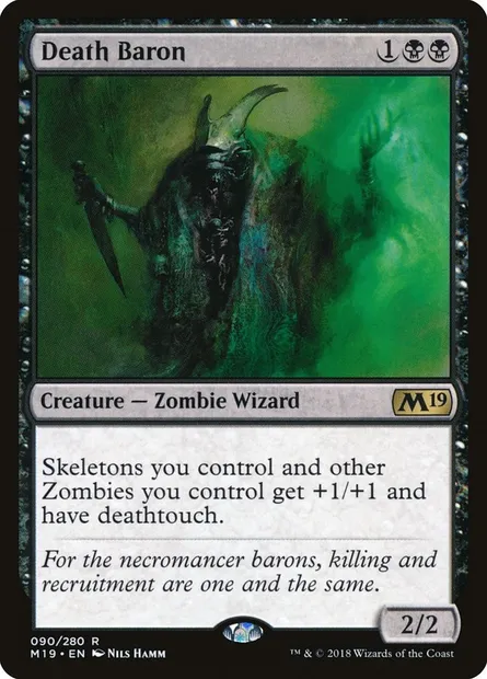 Death Baron, Magic card M19 90 — Core Set 2019 set