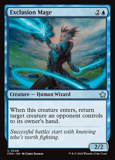 Exclusion Mage, Magic card FDN 508 — Foundations set