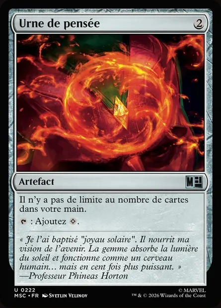 Urne de pensée, carte Magic MSC 222 — extension Marvel Super Heroes Commander