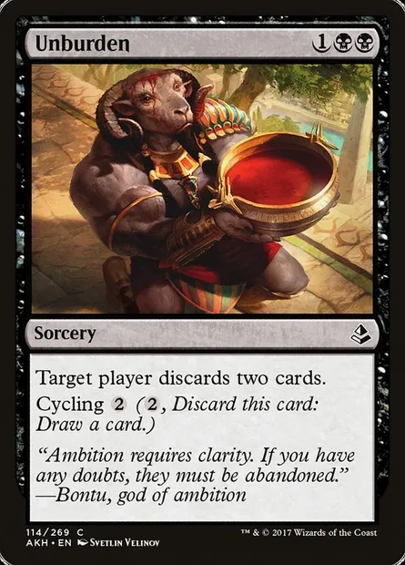 Unburden, Magic card AKH 114 — Amonkhet set