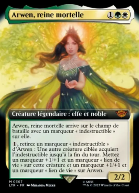 Arwen, reine mortelle, carte Magic LTR 367 — extension Le Seigneur des Anneaux : chroniques de la Terre du Milieu
