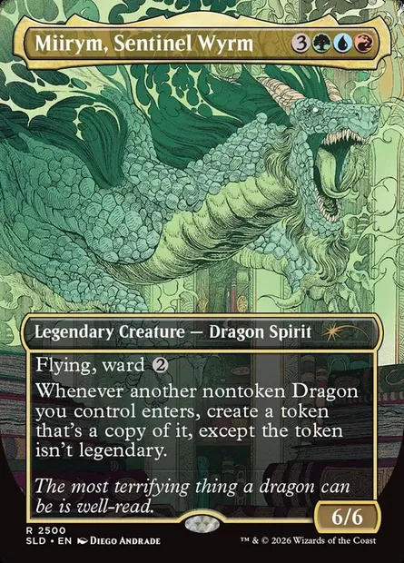 Miirym, dragon sentinelle, carte Magic SLD 2500 — extension Secret Lair Drop