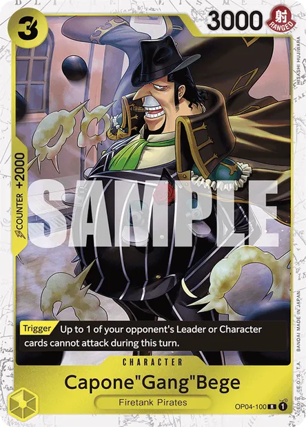 Capone"Gang"Bege, One Piece card OP04-100 — KINGDOMS OF INTRIGUE set