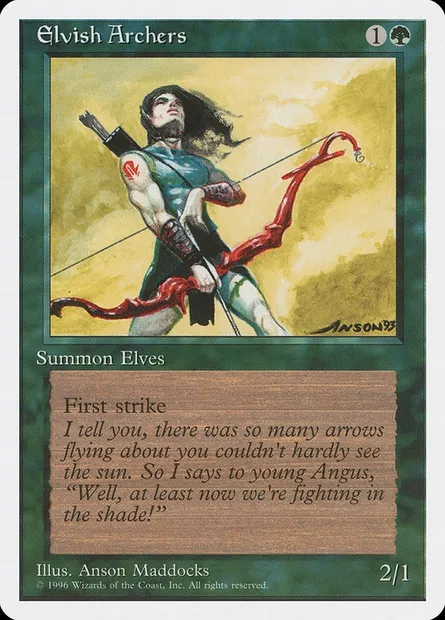 Archers elfes, carte Magic ITP 41 — extension Introductory Two-Player Set