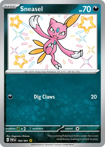 Sneasel, Pokémon card PAF 182 — Paldean Fates set