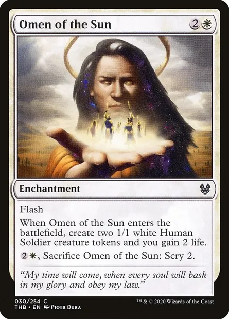 Omen of the Sun, Magic card THB 30 — Theros Beyond Death set