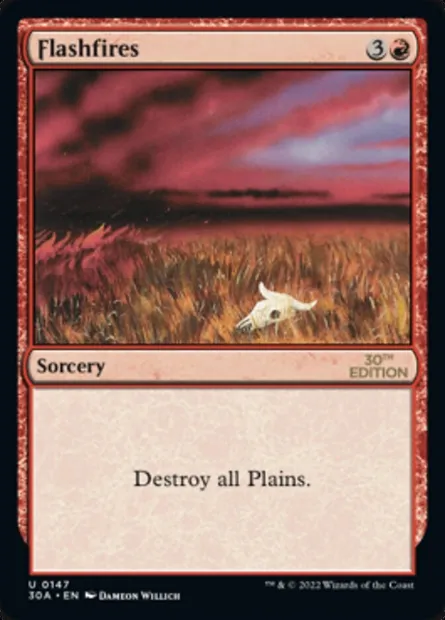 Feu de brousse, carte Magic 30A 147 — extension 30th Anniversary Edition